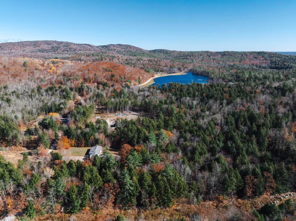 Aerial image of unused forest land